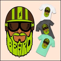 motard barbu