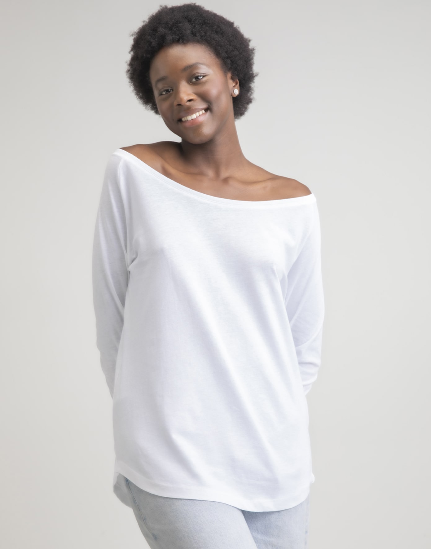 T-shirt femme manches longues Mantis (coupe contemporaine - Loose Fit LS T)