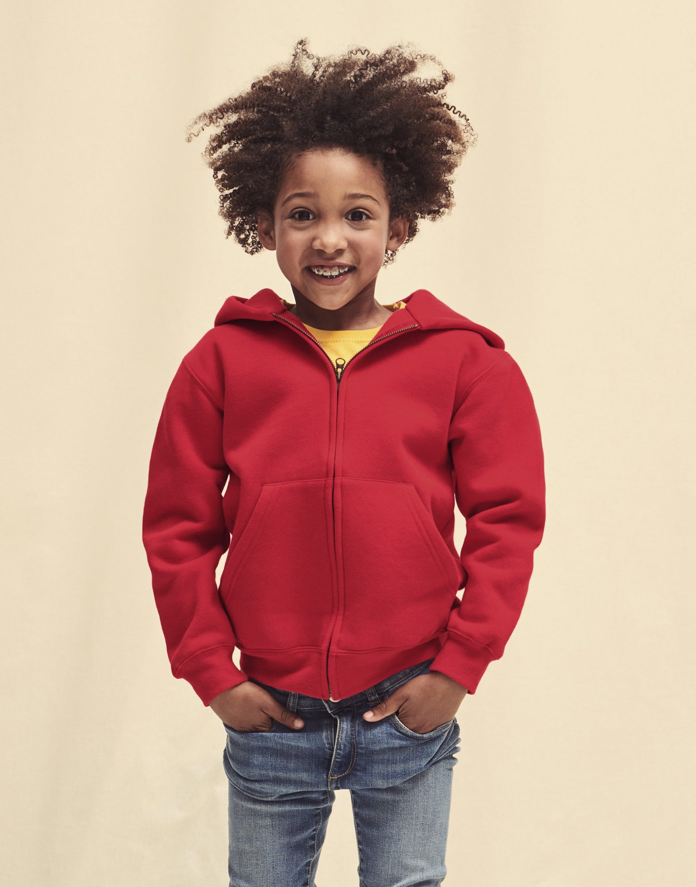 Sweat capuche zippé enfant Fruit of the loom - Kids Hooded Zip Sweatshirt